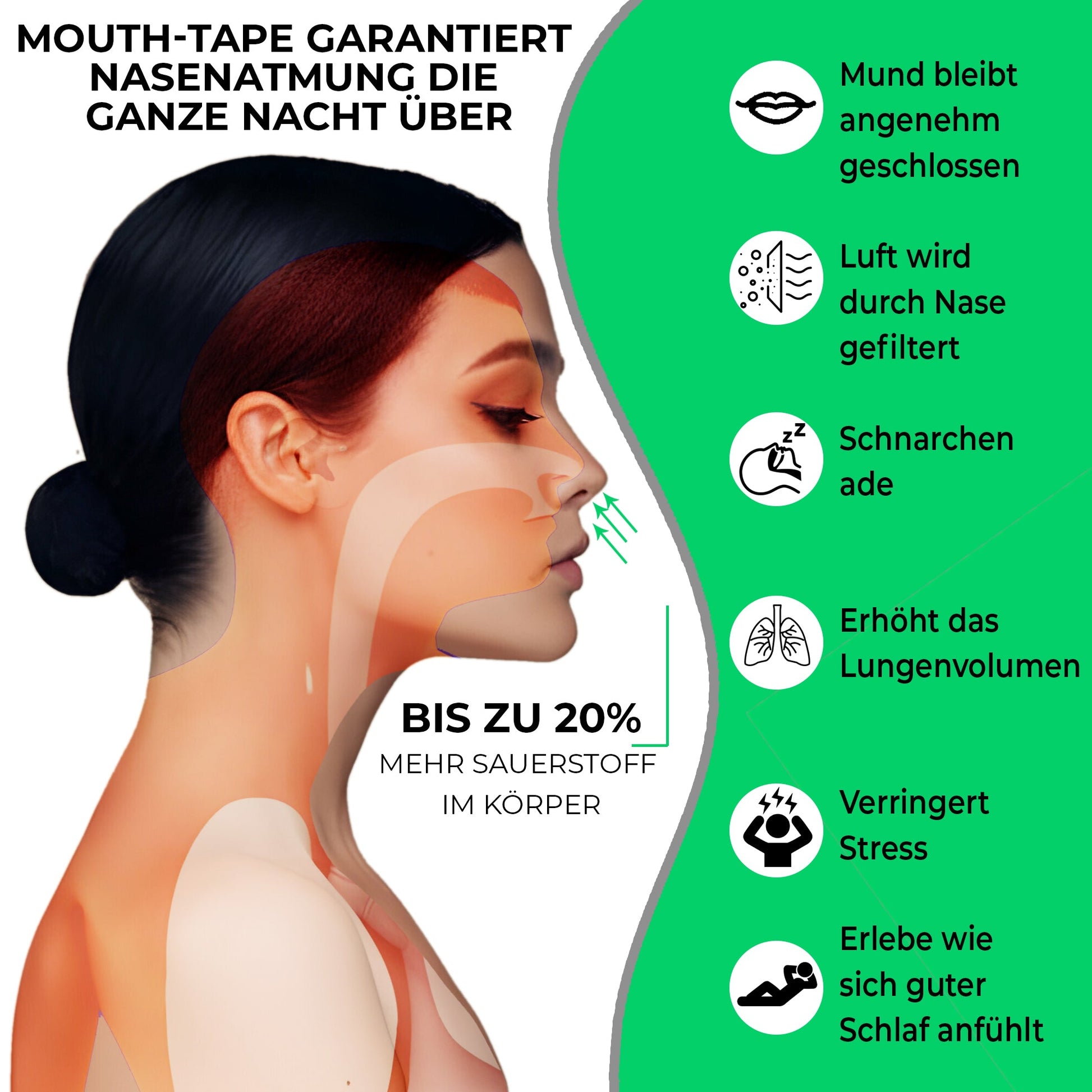 Sleepchanger Mouth Tape - Calm Breath - mouthtaping - schnarchen