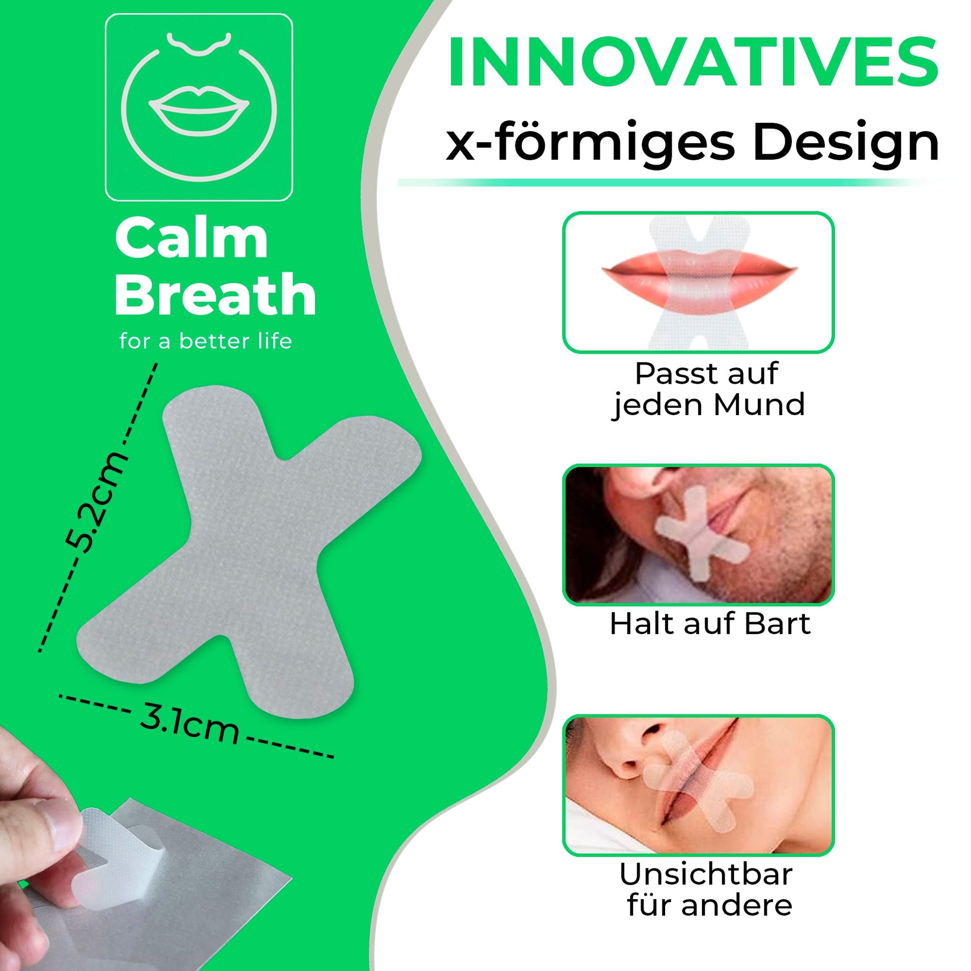 Sleepchanger Mouth Tape - Calm Breath - mouthtaping - schnarchen